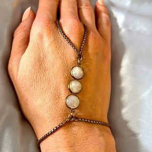 💎 Clear Quartz 24K Gold Hand Bracelet 💎